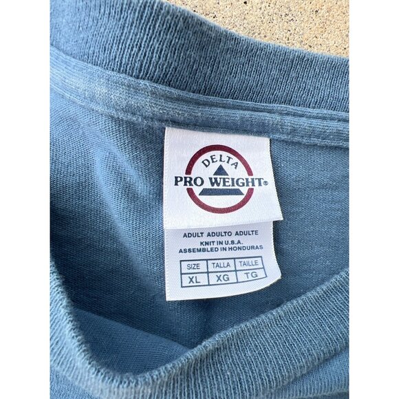 Vintage Delta Pro Weight XL Graphic T-Shirt "My Mind Is Still In The Gutter" Bow - Picture 3 of 5